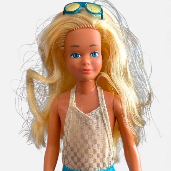 Vintage Barbie Sun Gold Malibu Skipper Doll Bathing Suit Glasses #1069 - Picture 3 of 11